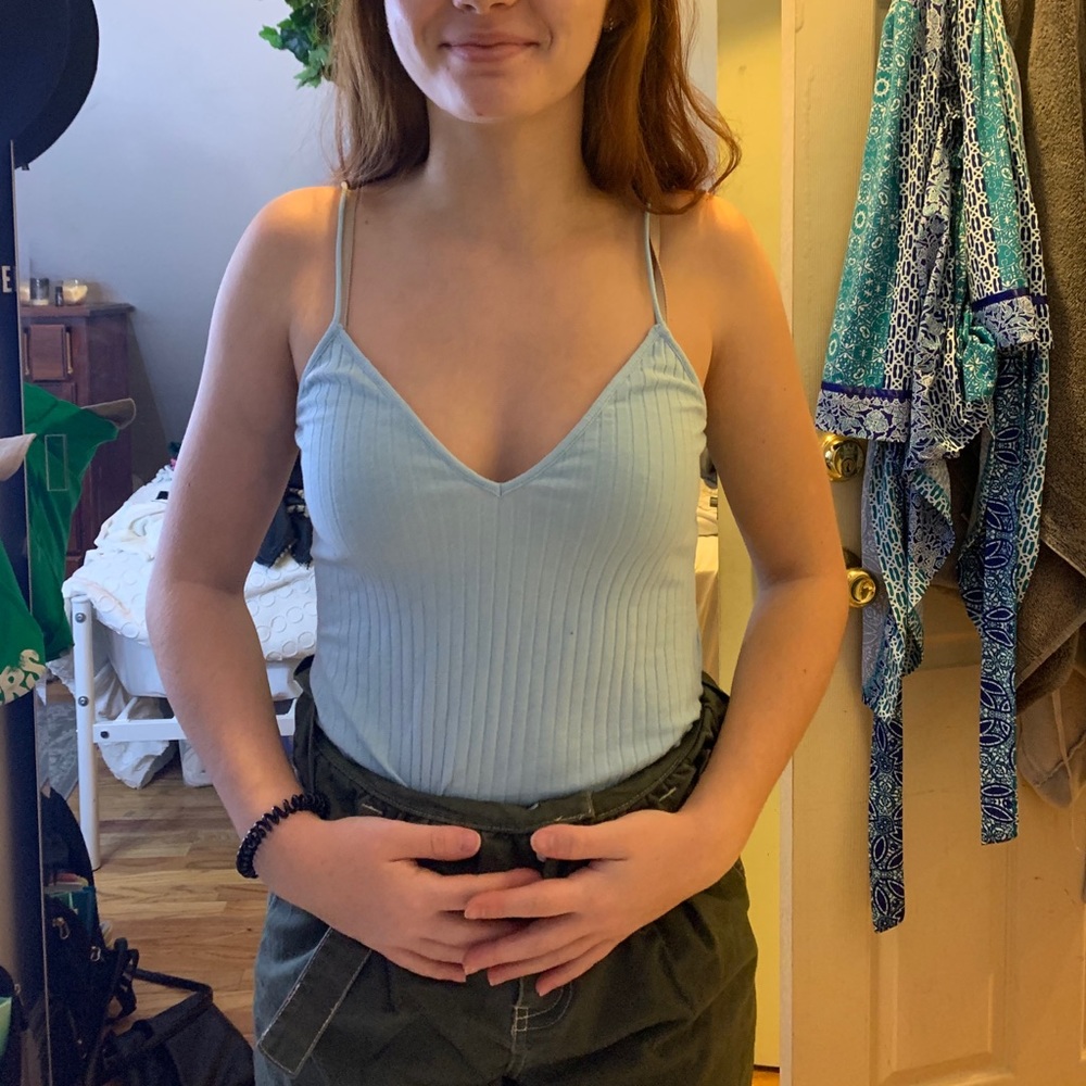 Baby blue body suit